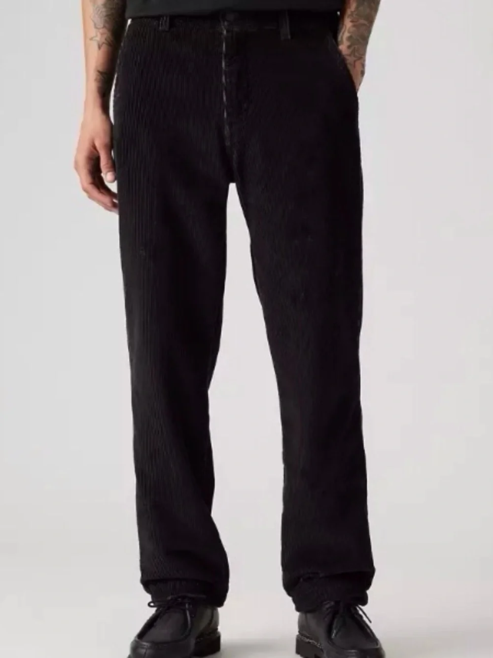 Levi's XX Chino Relaxed Straight-Leg Men's Black Corduroy Pants 34X34